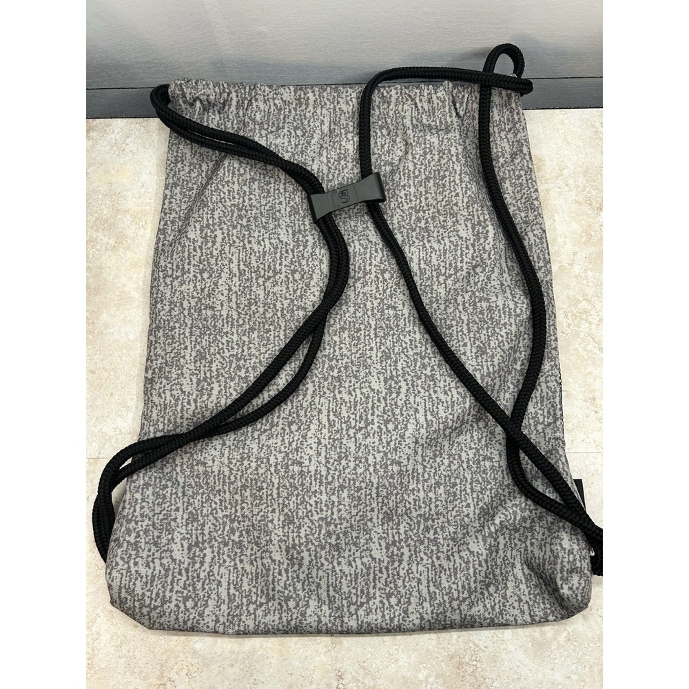 Geckobrands Drawstring‎ Backpack Black Gray Sports Bag - Picture 2 of 11
